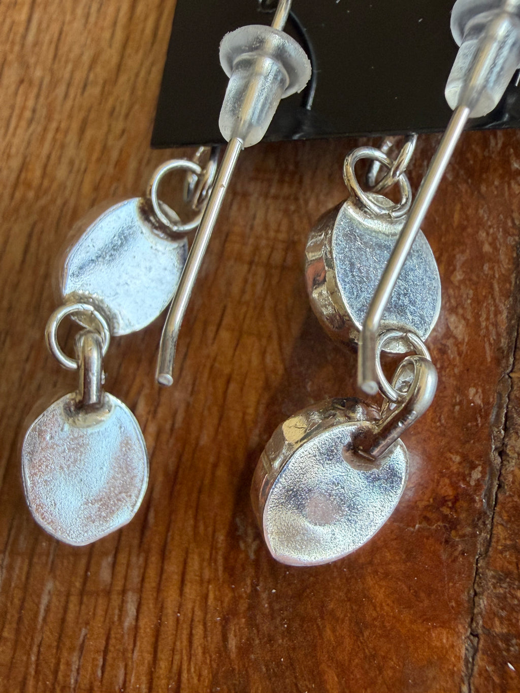 Native American Handmade Lapis Denim Sterling Silver Earrings