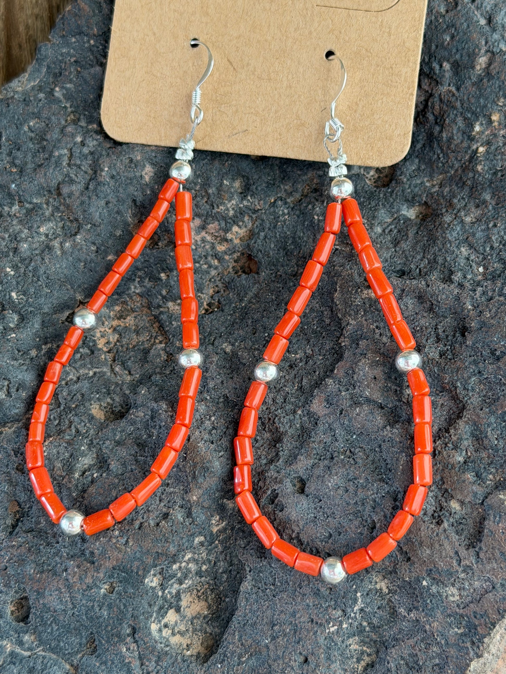 Handmade Coral Earrings