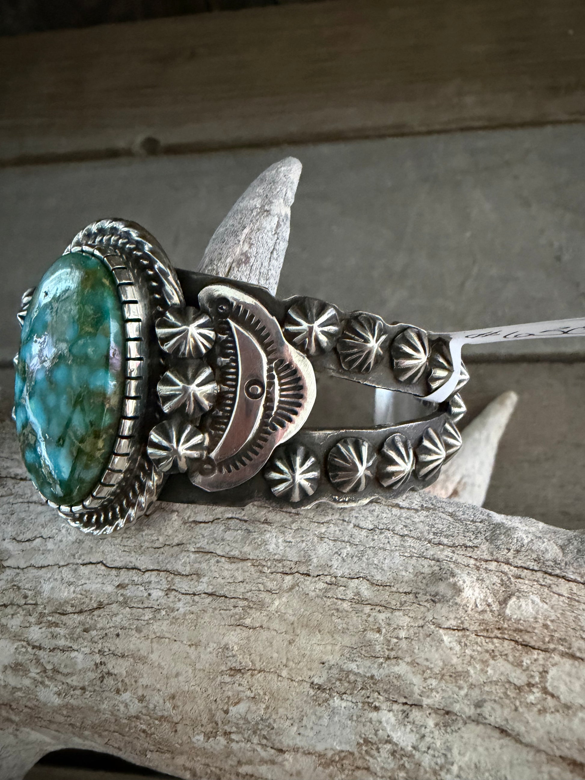 Native American J Nelson Handmade Sterling Silver- Kingman High-grade Women’s Cuff
