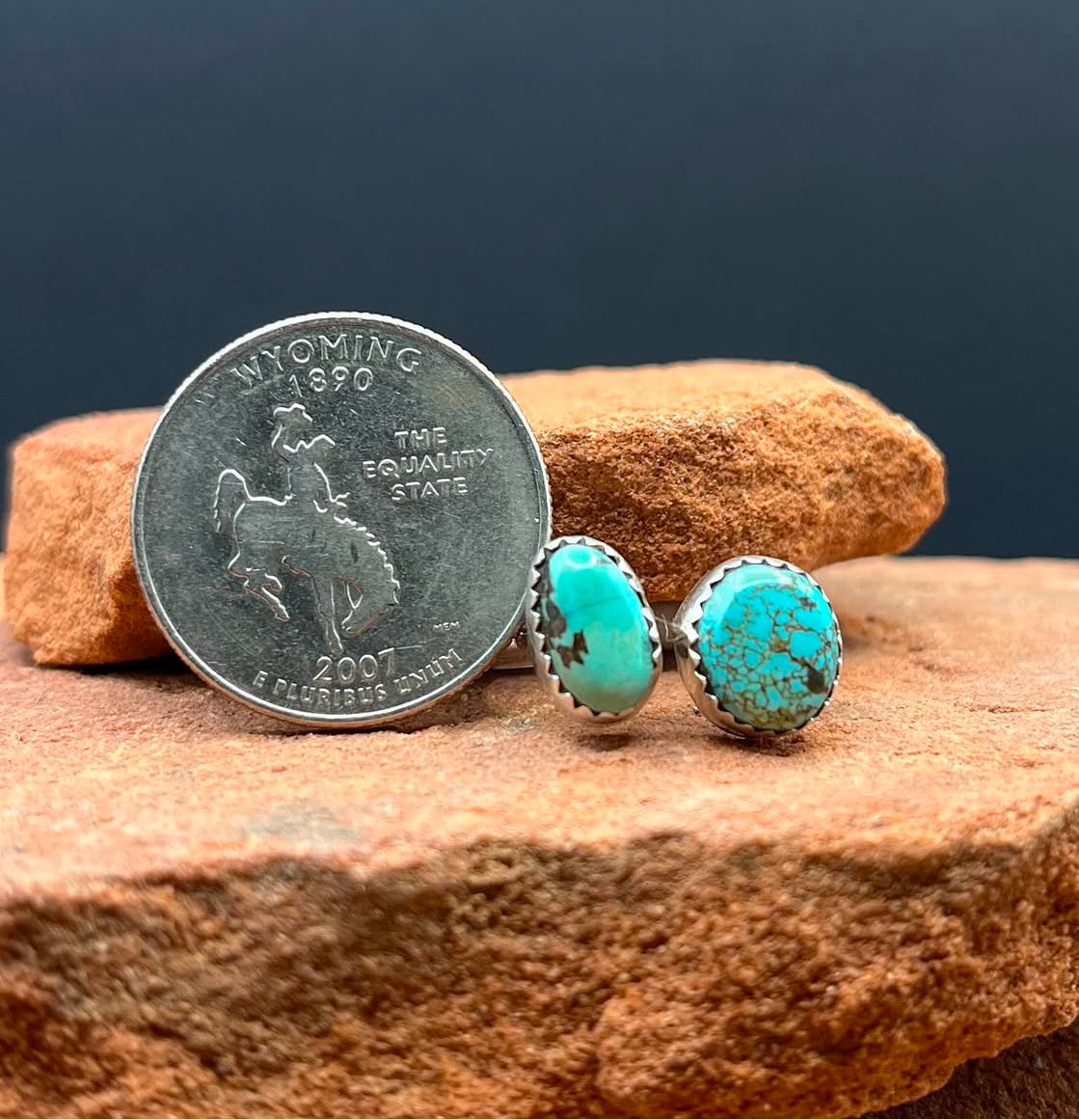 Authentic Native American Handmade Turquoise Adjustable Ring