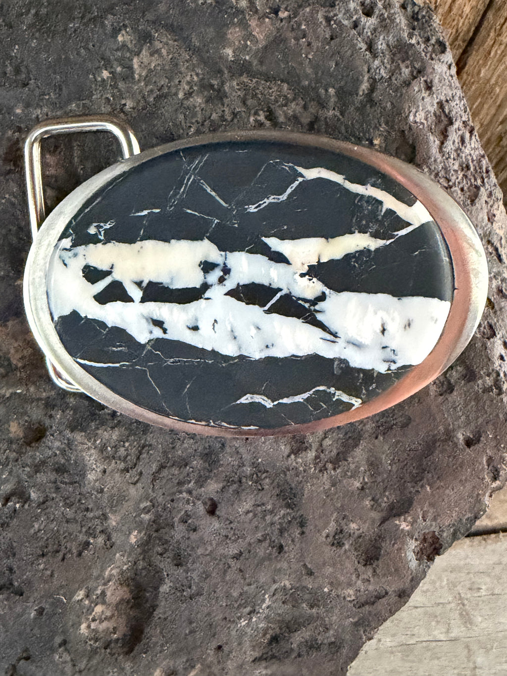 White Buffalo Handmade 🦬 Belt Buckle (Medium)