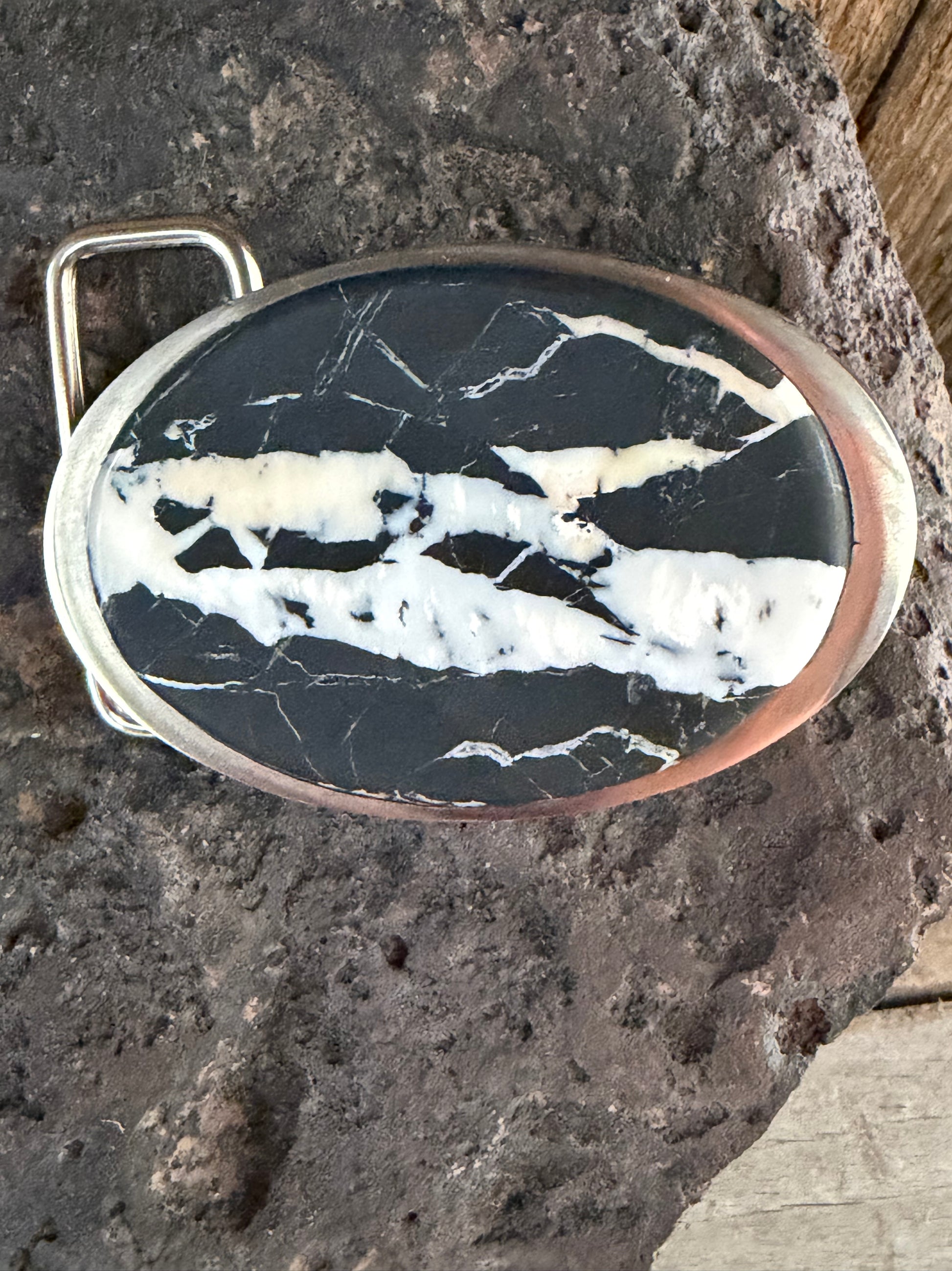 White Buffalo Handmade 🦬 Belt Buckle (Medium)
