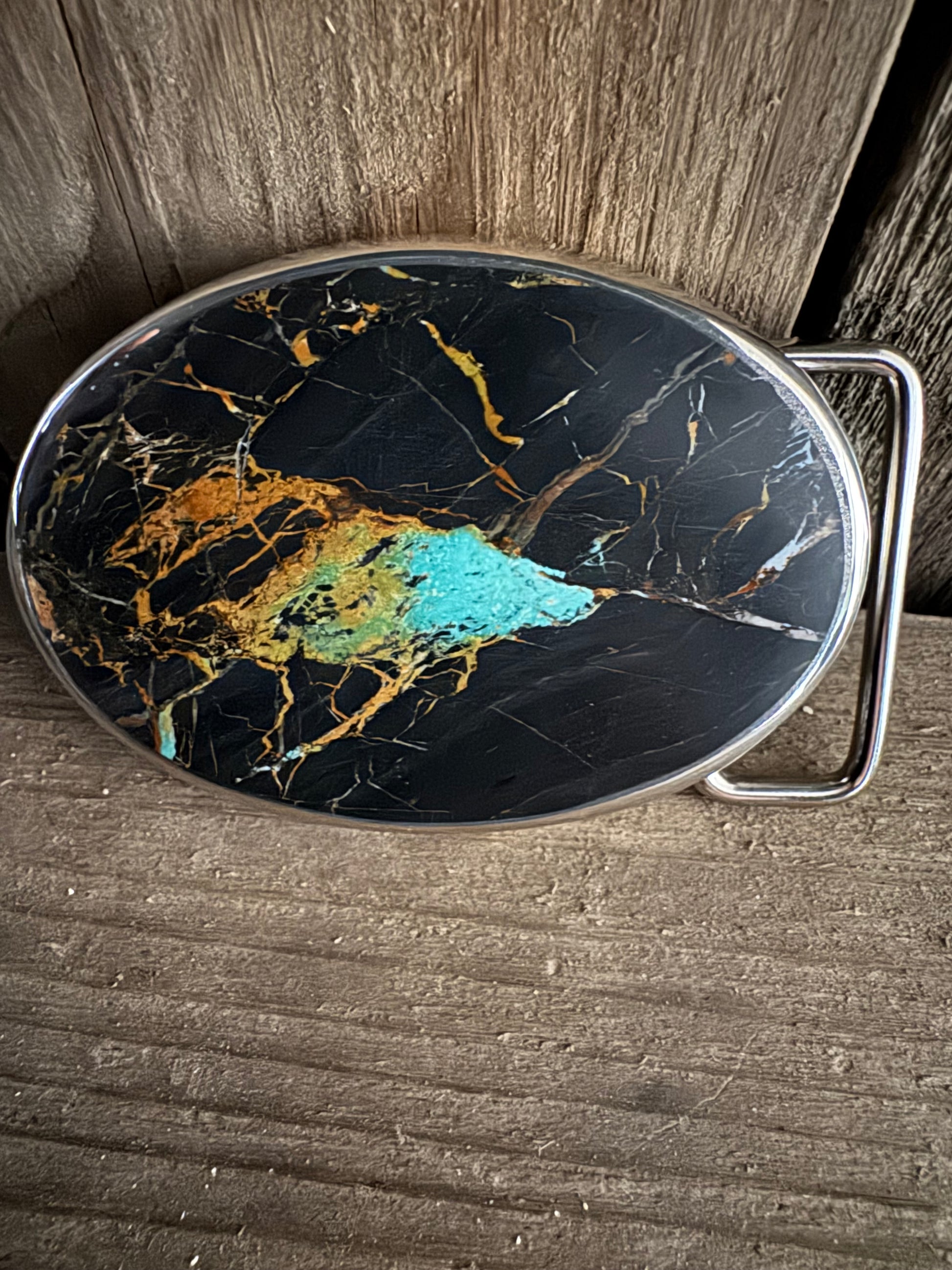 Blackjack Turquoise Belt Buckle