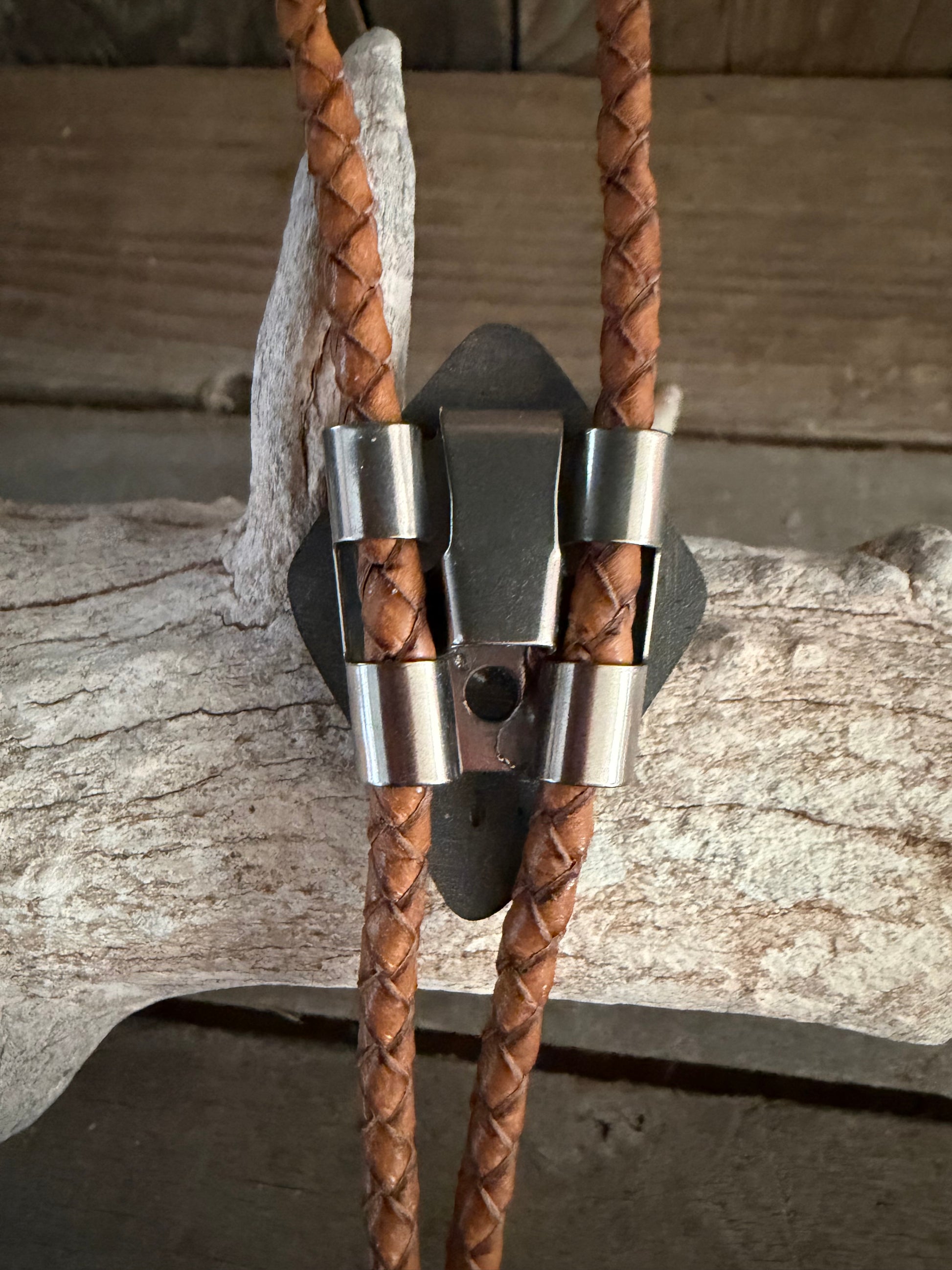 Handmade Desert Bloom Variscite Bolo Tie W/Sterling Silver Tips