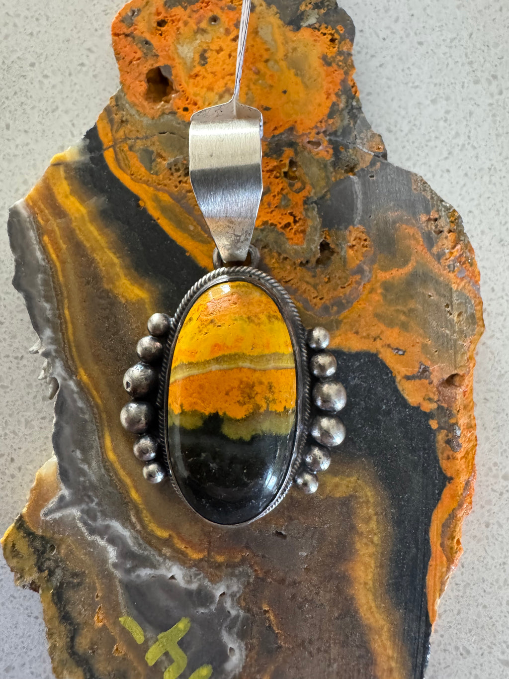 Bumble Bee Jasper Pendant