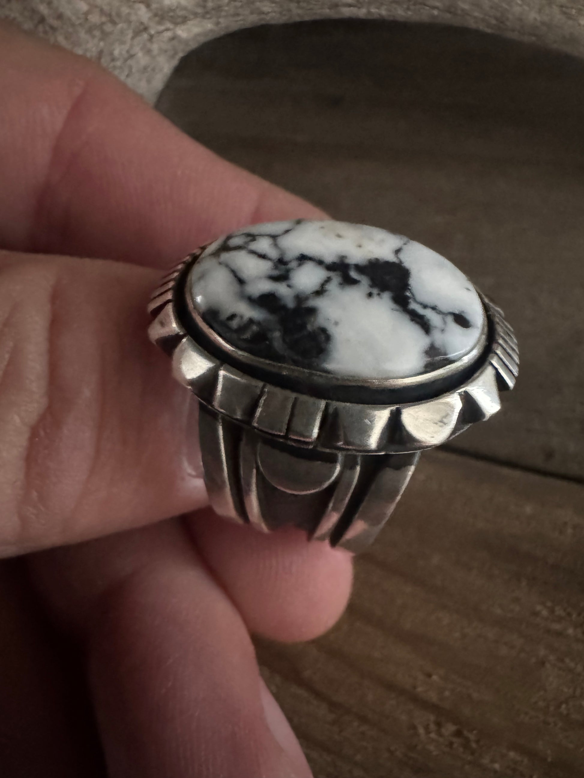 Cooper Willie White Buffalo Ring Size 10.5