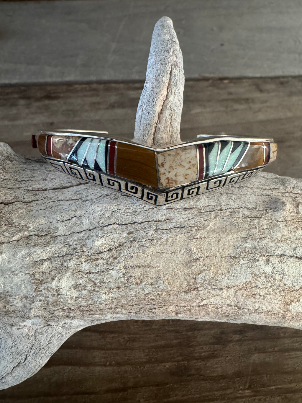 Calvin Begay Handmade Inlay Cuff-Bracelet