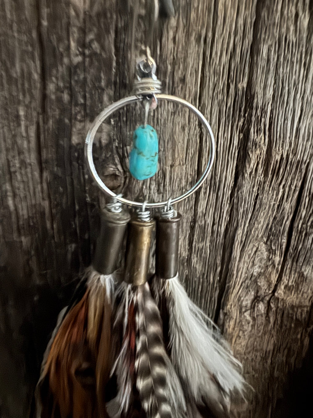 Turquoise Feathered Earrings