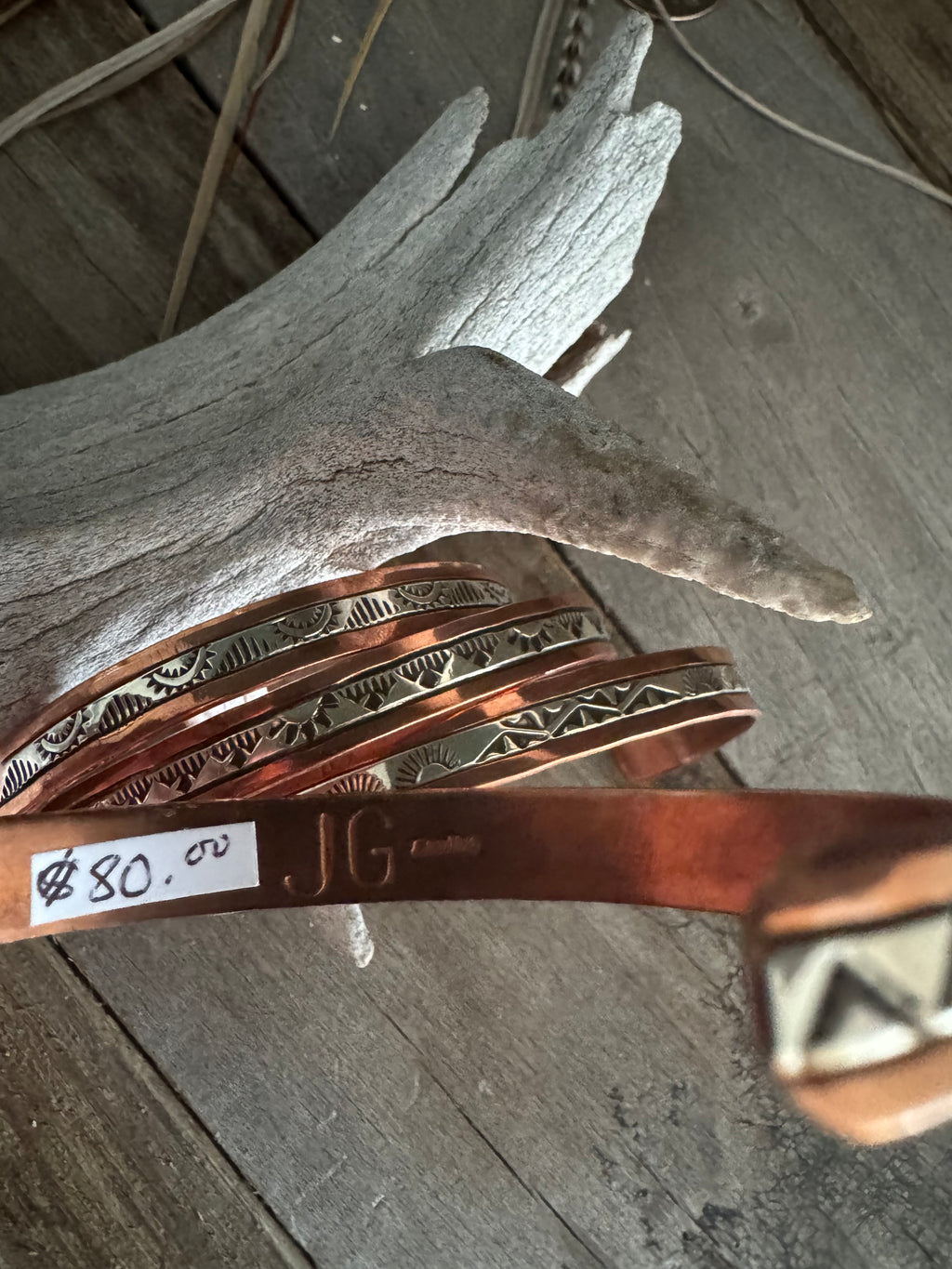 Men’s Sterling Silver-Copper Stamped cuff