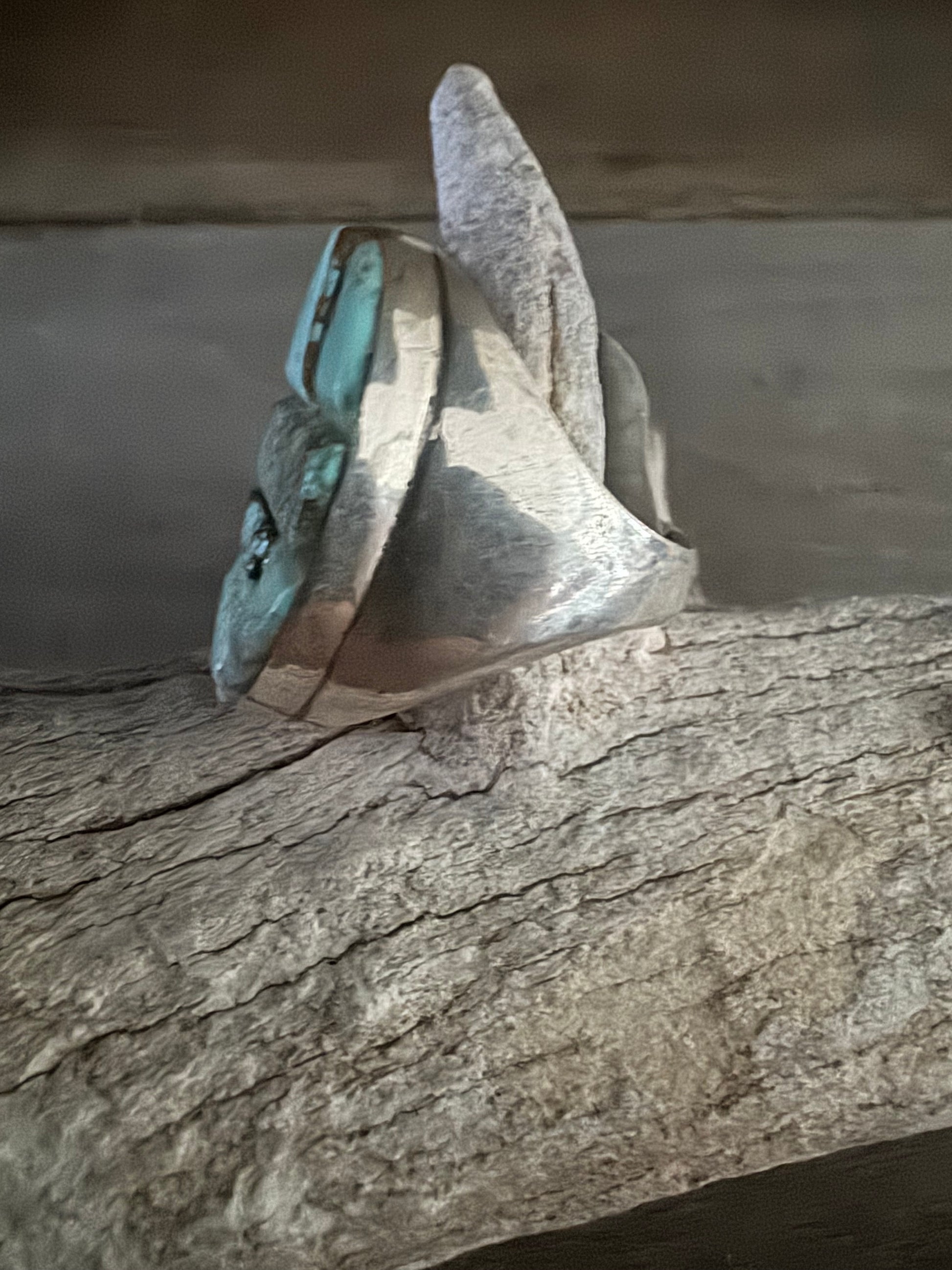 Sterling Silver Royston Turquoise Ring Size 14