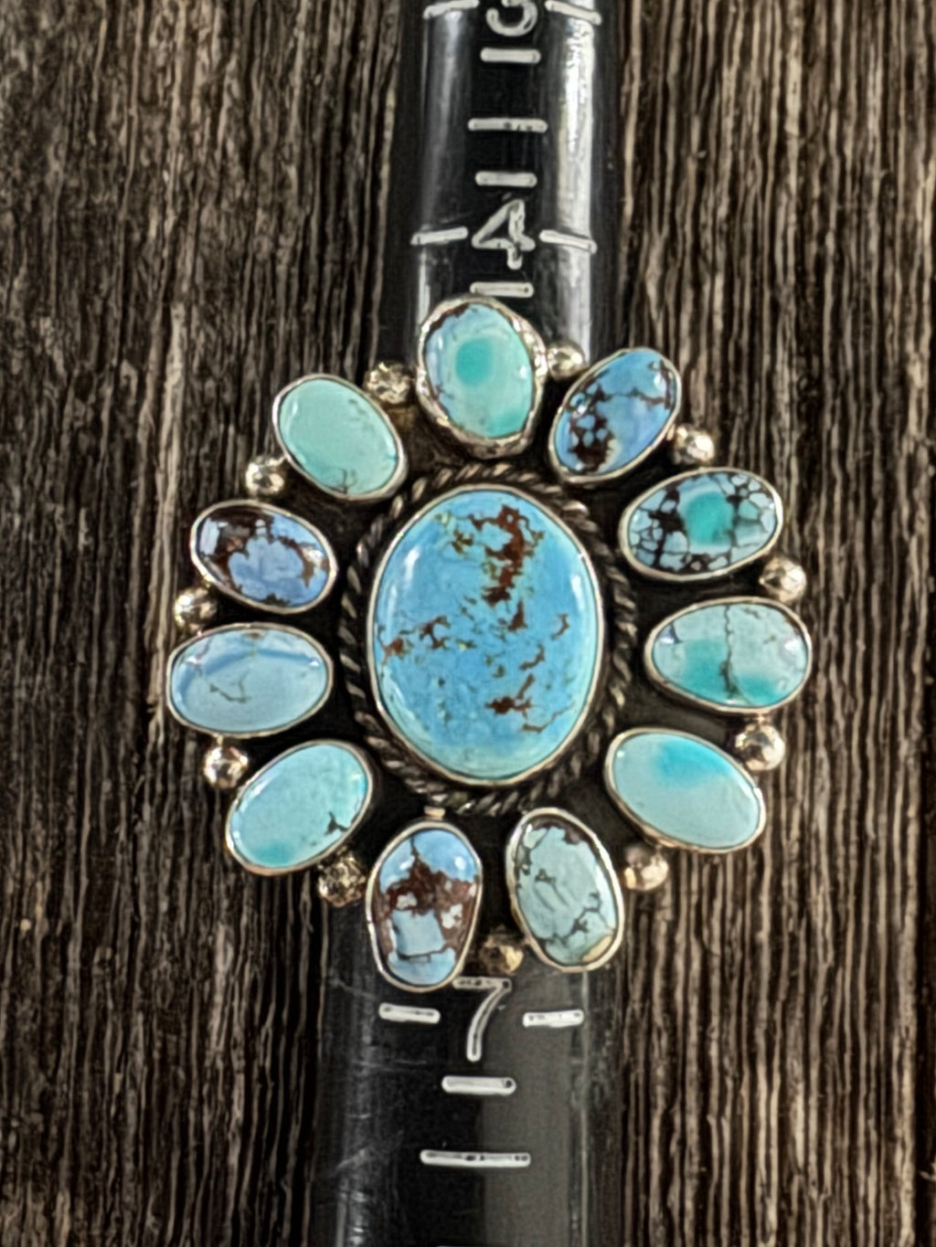 Golden Hills Turquoise Cluster Ring