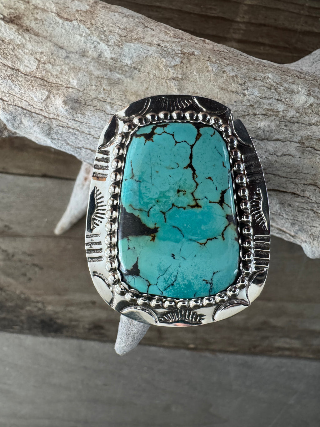 Handmade Sterling Silver RoystonTurquoise Pendant-Bolo
