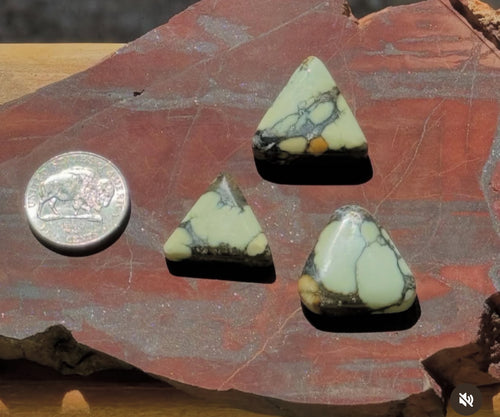 Aloe Variscite Triangle Set