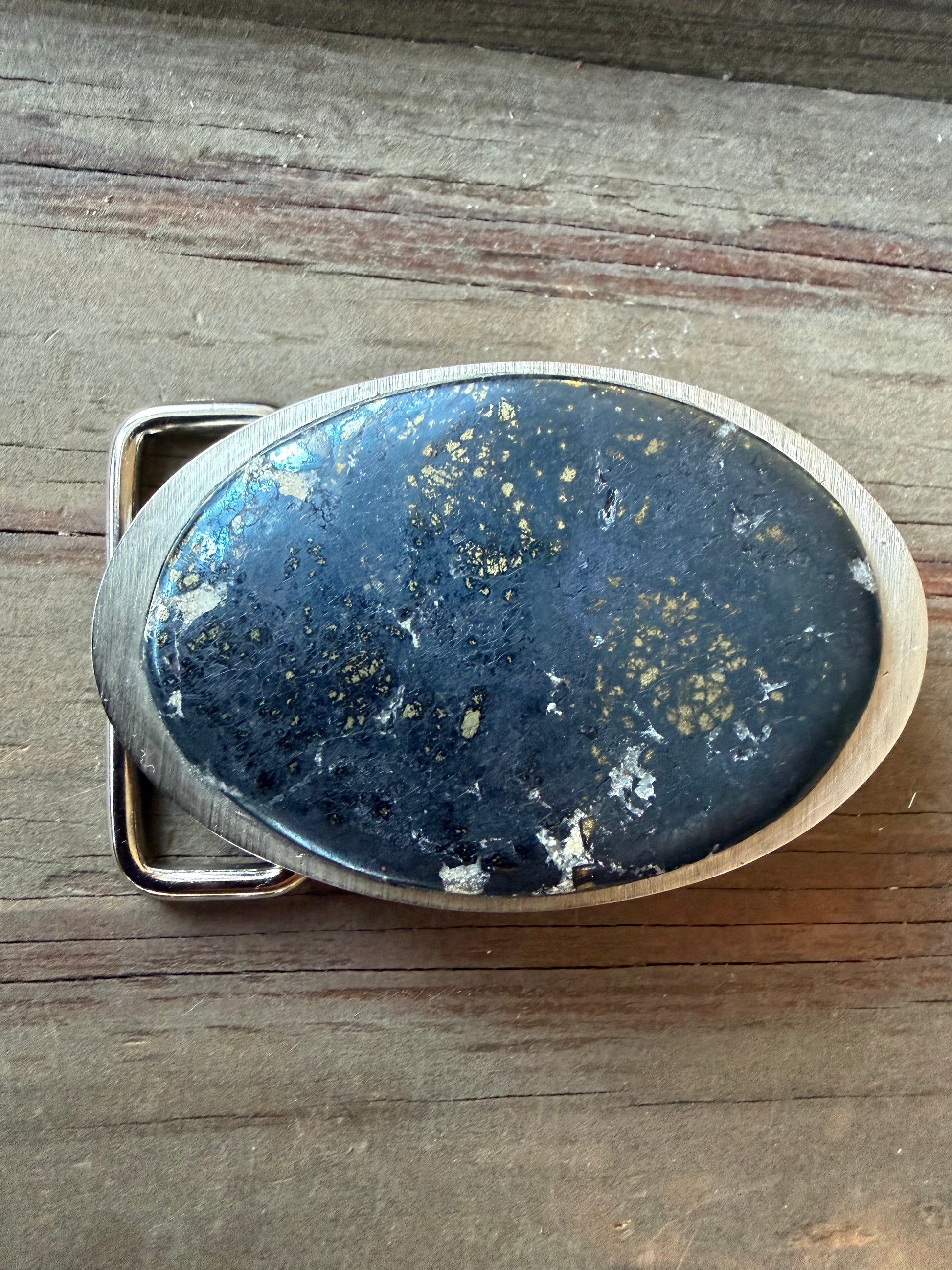 Covelite Stone Rare Belt Buckle