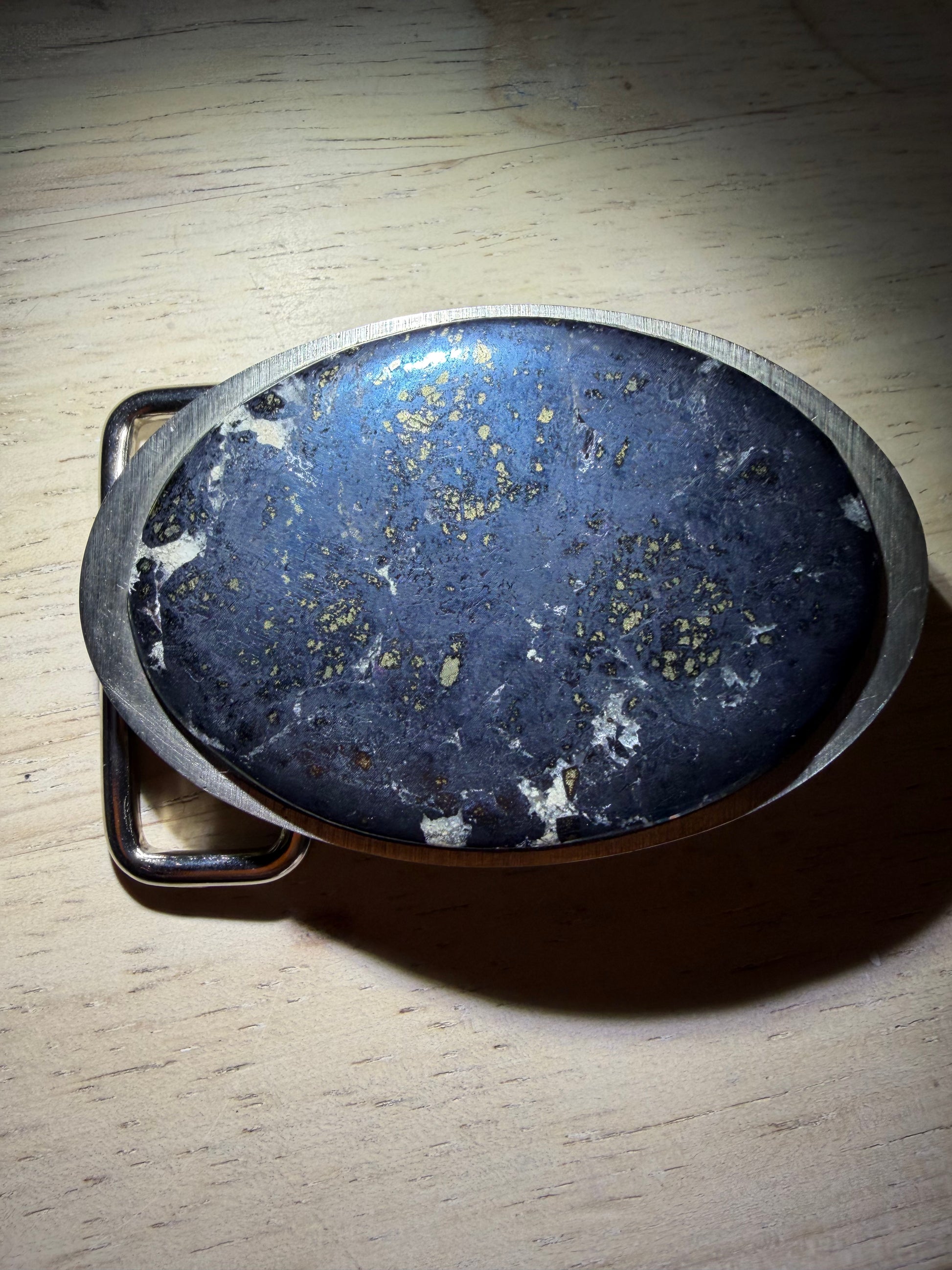 Covelite Stone Rare Belt Buckle