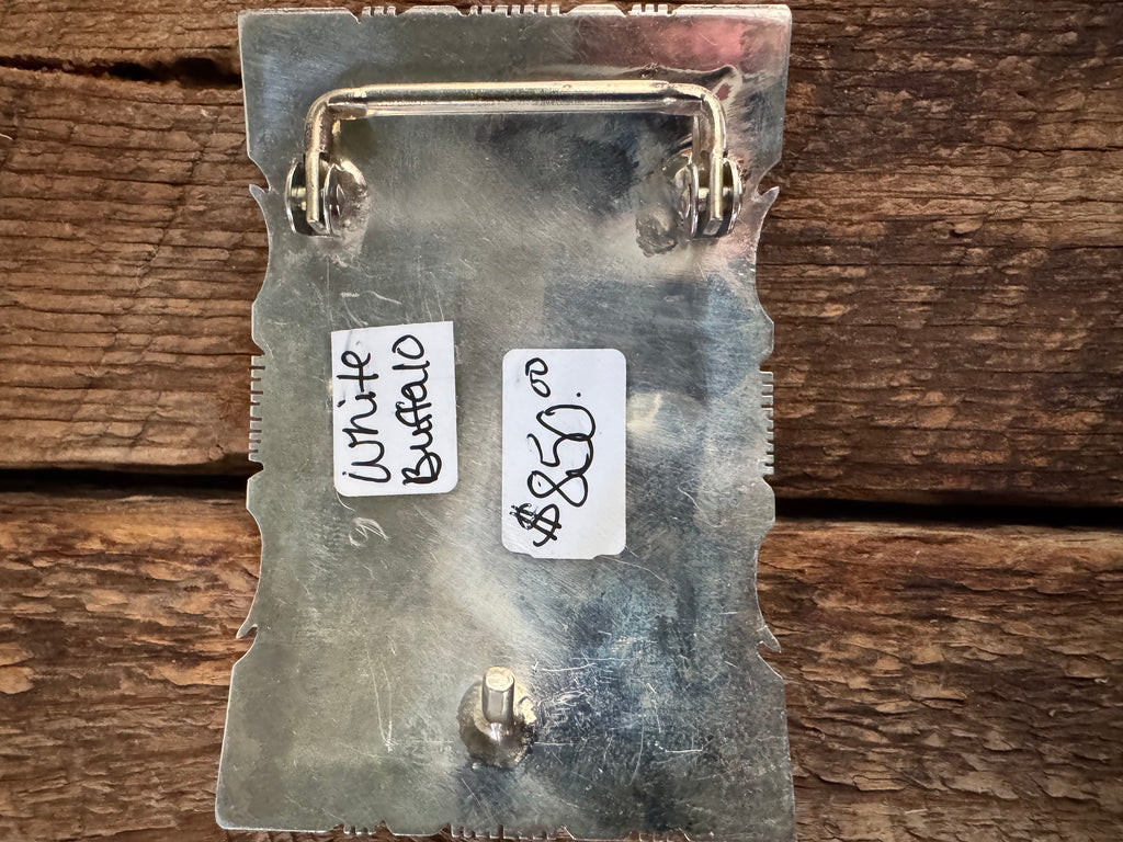 White Buffalo Belt Buckle