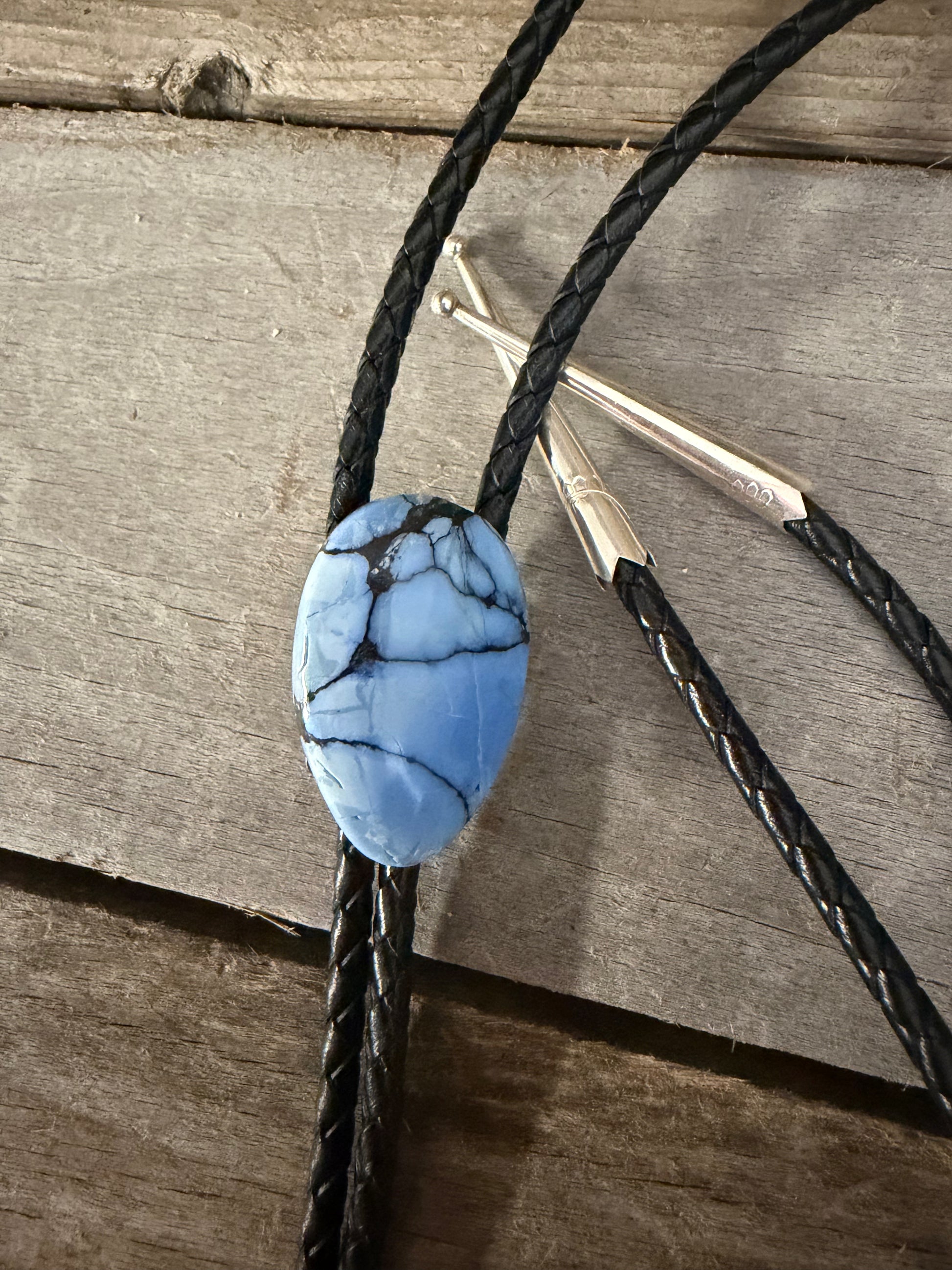 Handmade Blue Lavender Turquoise Bolo