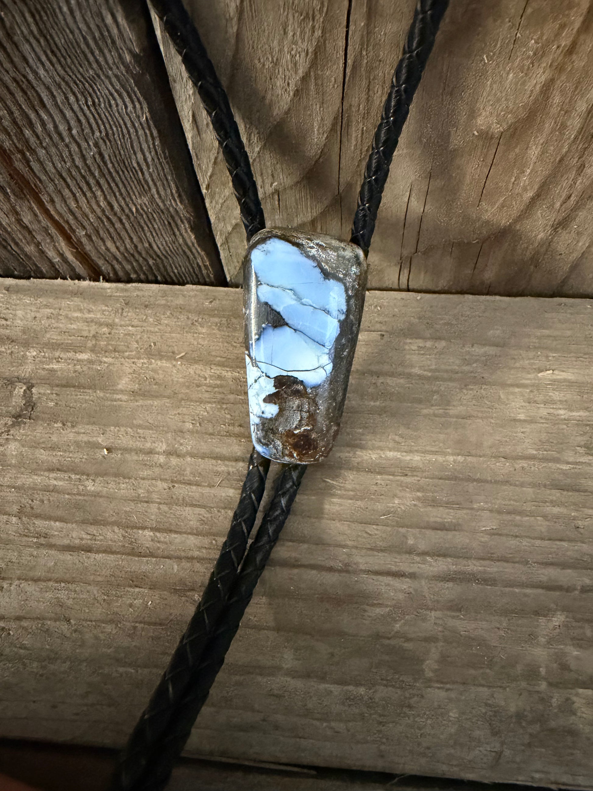 Handmade Blue Lavender Turquoise Stone Bolo