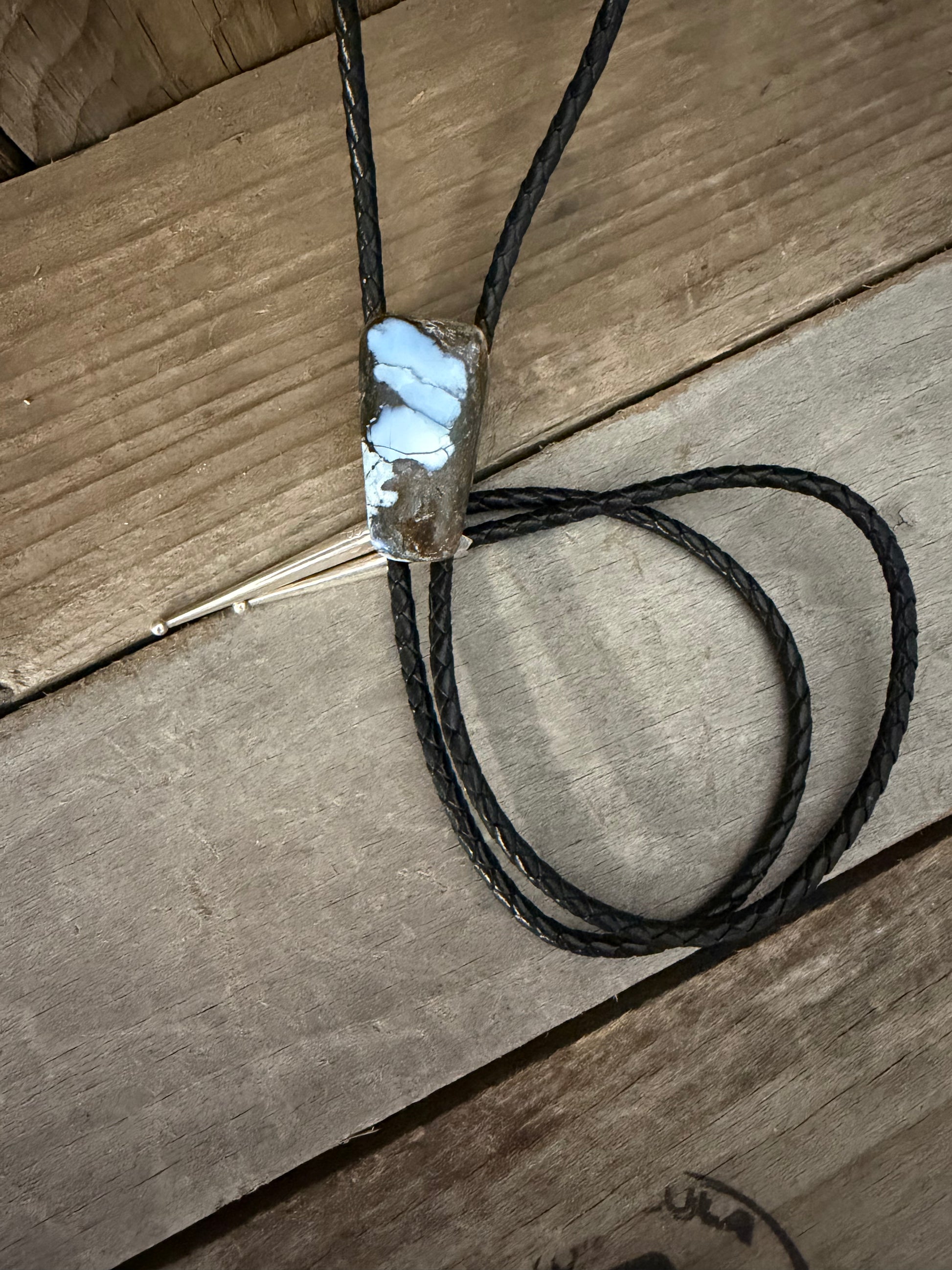 Handmade Blue Lavender Turquoise Stone Bolo