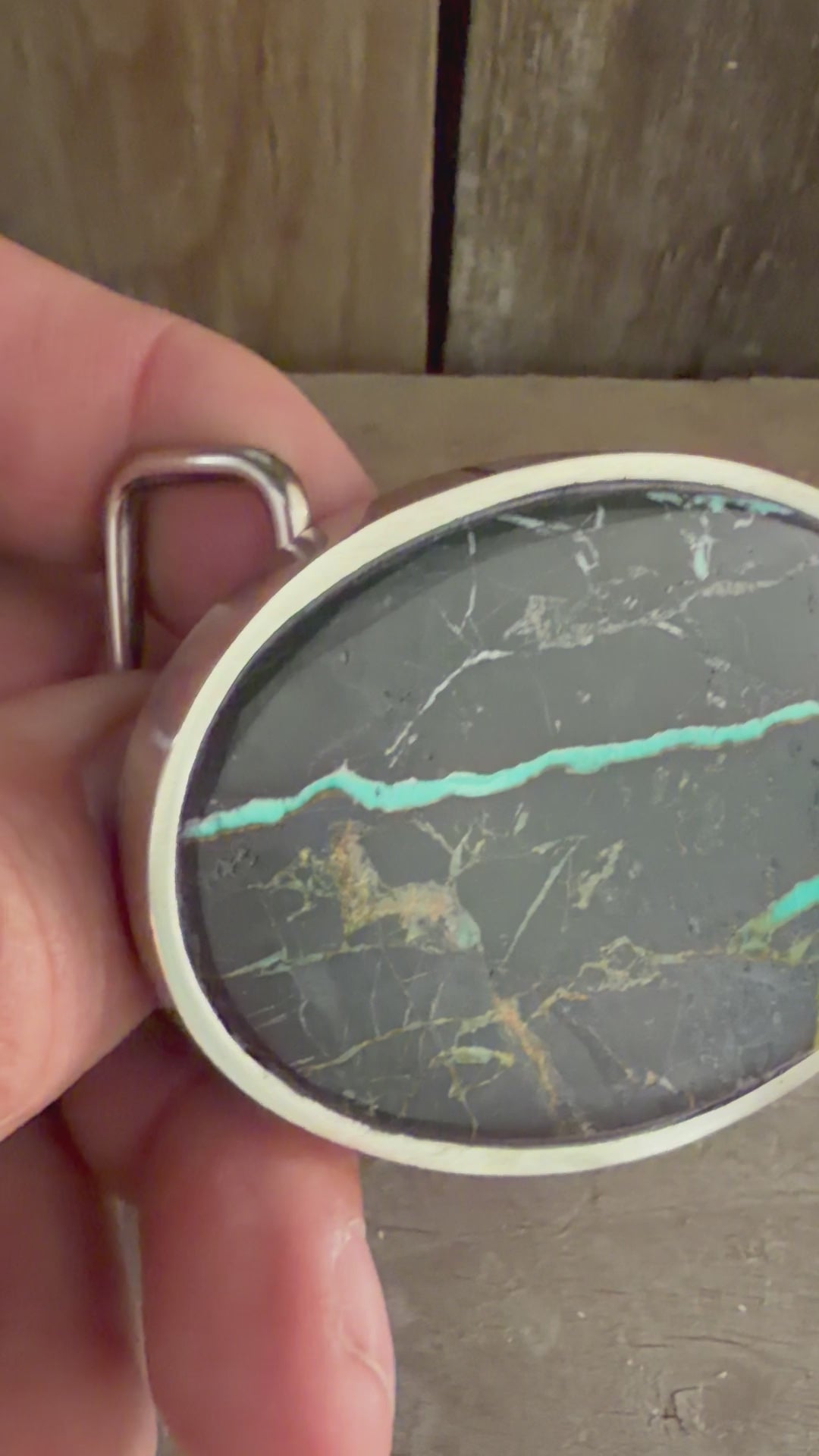 Black Jack Ribbon Handmade Belt Buckle (Large)