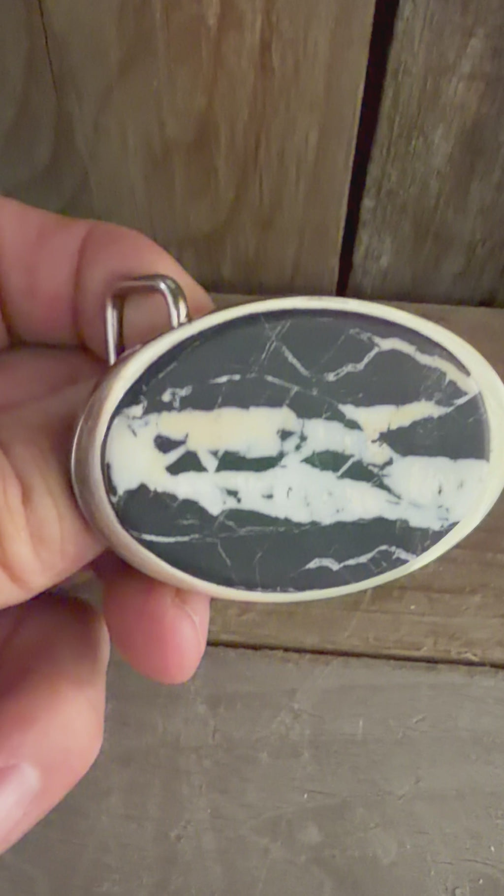 White Buffalo Handmade 🦬 Belt Buckle (Medium)