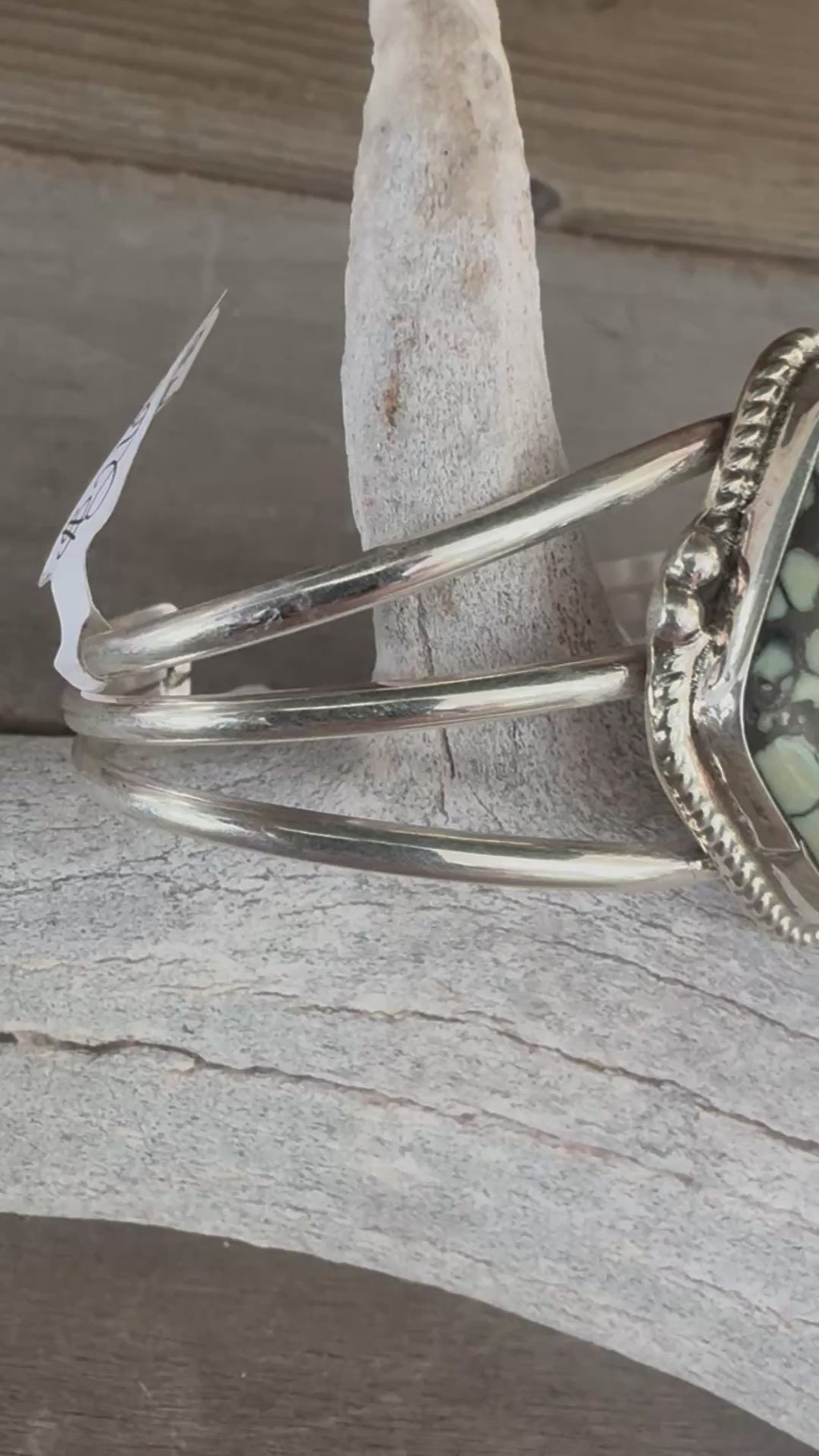 Handmade Sterling Silver Desert Bloom Variscite Bracelet