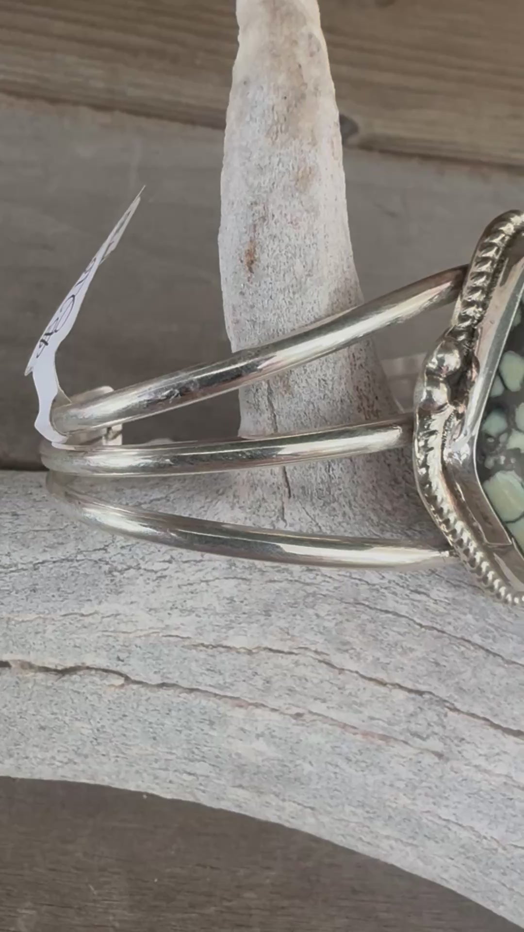 Handmade Sterling Silver Desert Bloom Variscite Bracelet