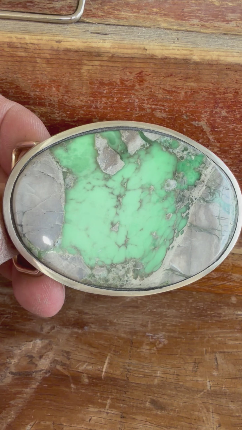 Lucen Variscite Handmade Belt Buckle (Large)