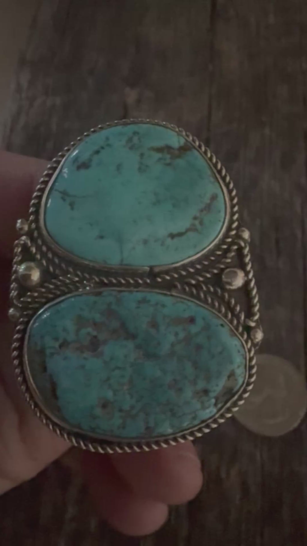 Chad Teller Handmade Sterling Silver Kingman Turquoise Ring