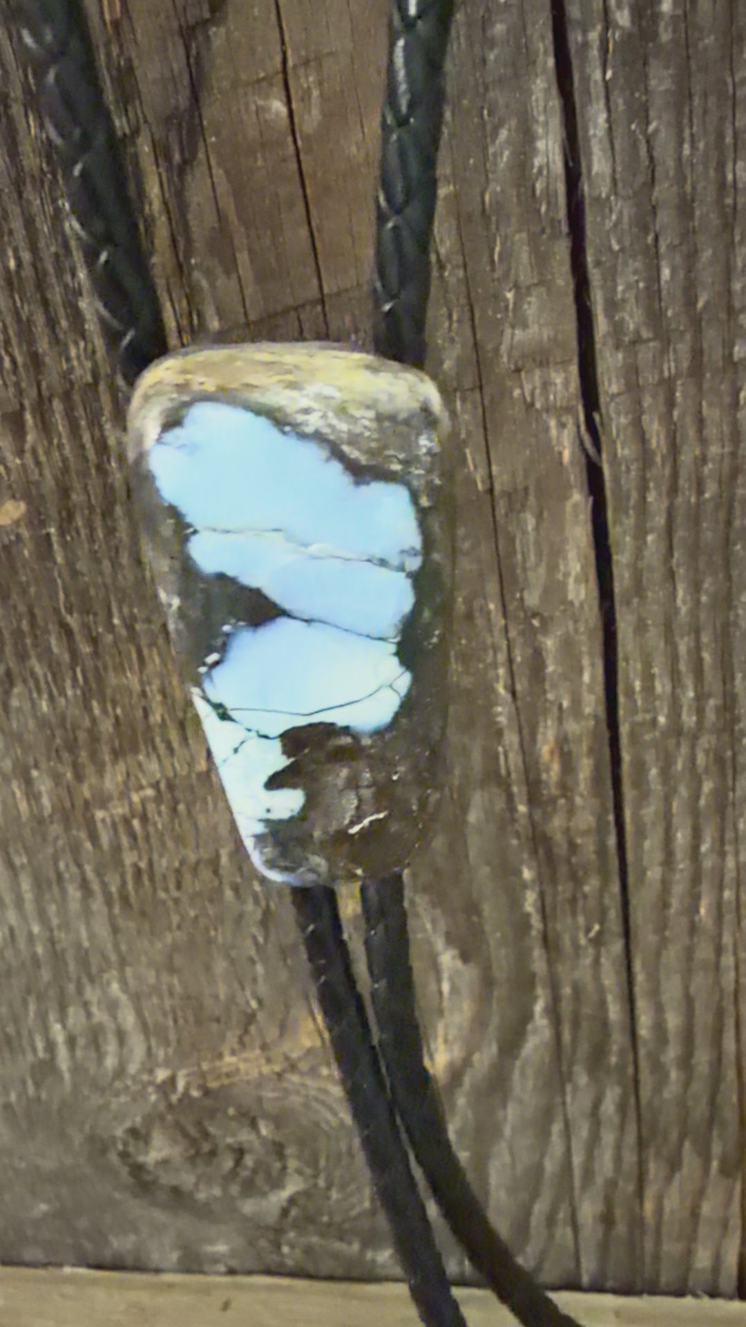 Handmade Blue Lavender Turquoise Stone Bolo