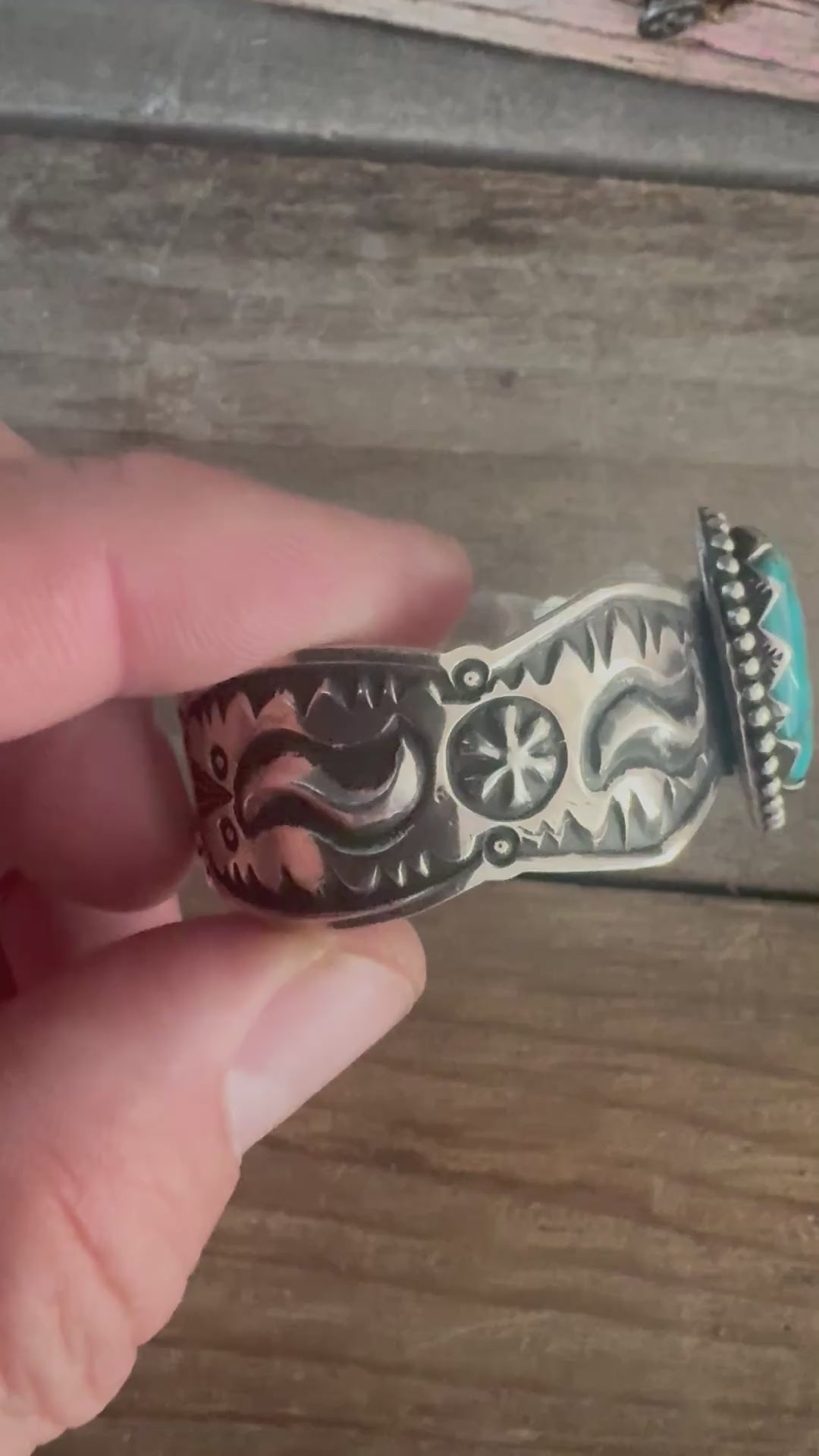 Randy Begay Handmade Turquoise-Silver Bracelet-Cuff