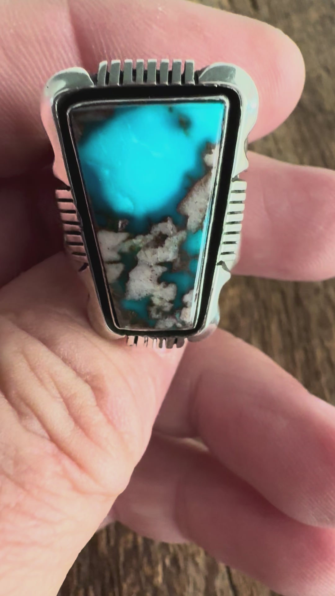Cooper Willie Bisbee Turquoise Ring Size 8.5