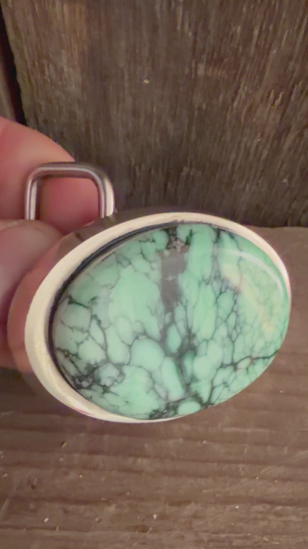 Emerald Rose Variscite Belt Buckle