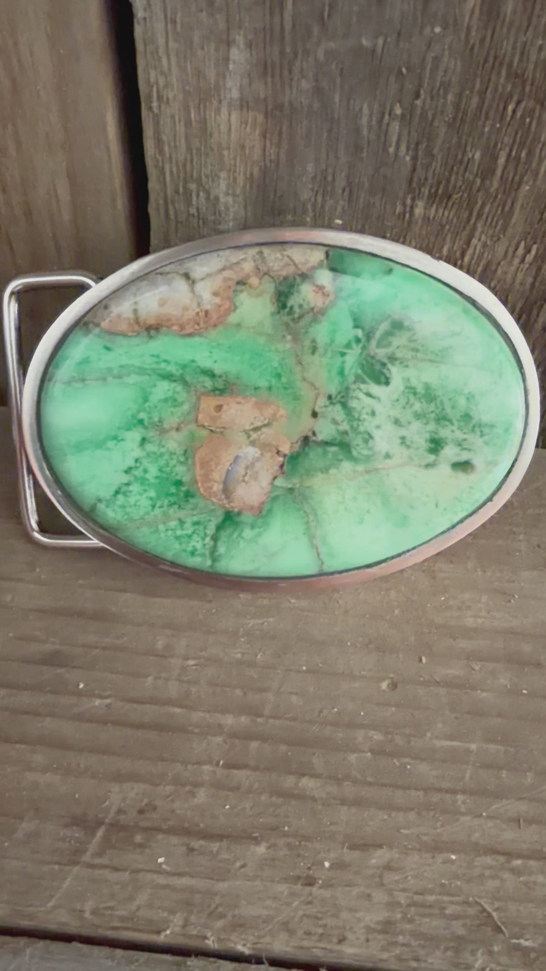 Lucin Variscite Handmade Belt Buckle (Large)