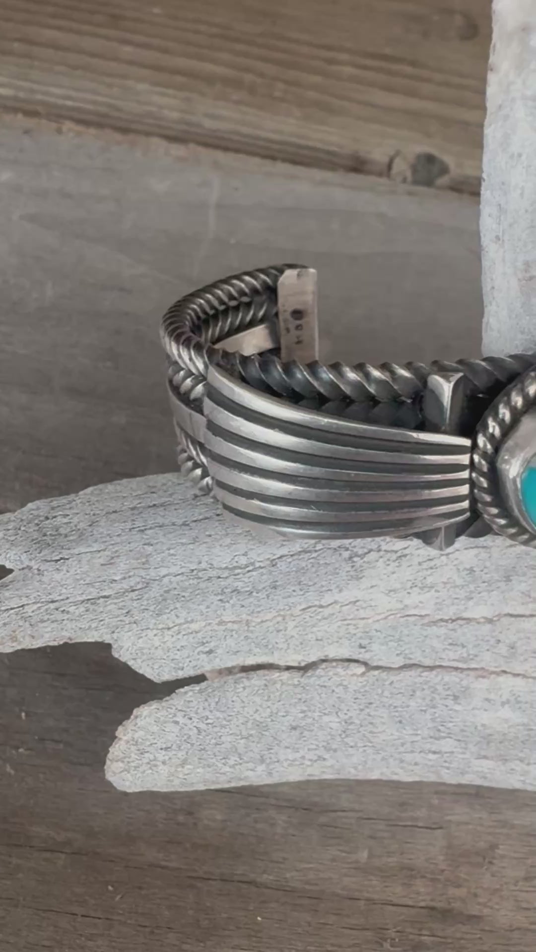 Native American Handmade Sonoran Gold Turquoise Women’s Cuff-Bracelet