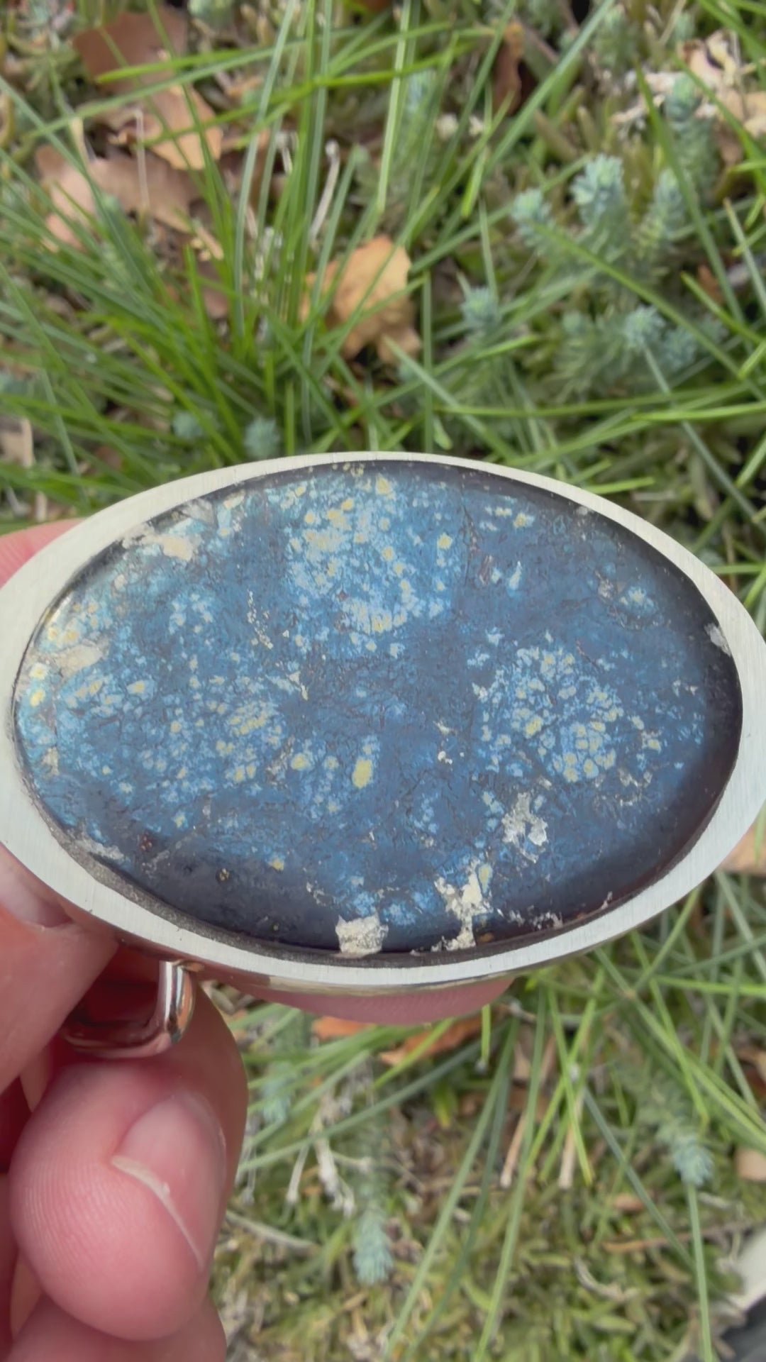 Covelite Stone Rare Belt Buckle (Medium)