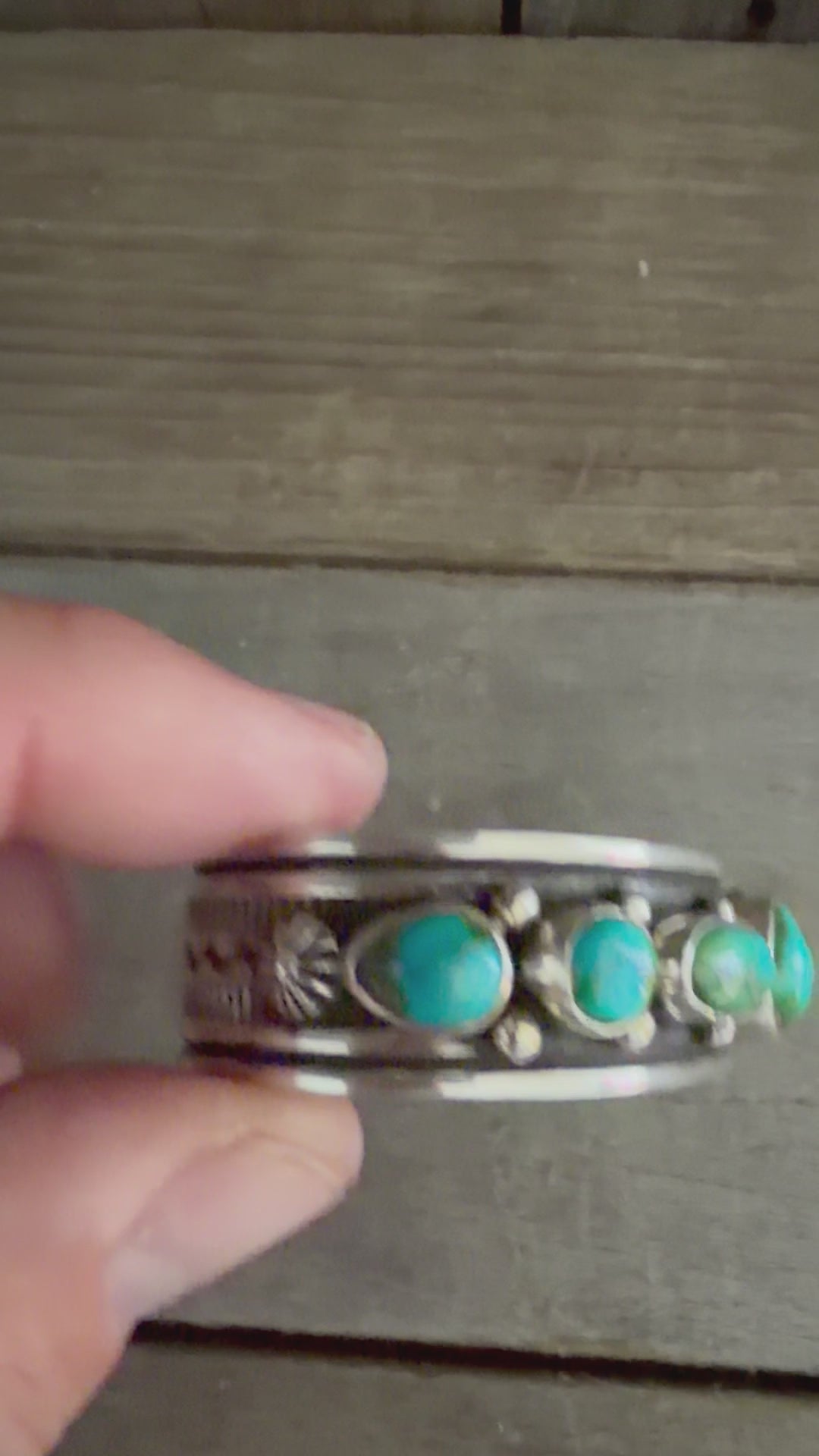 Native American Albert Jake Handmade Women’s Sterling Silver-Sonoran Gold Turquoise Cuff